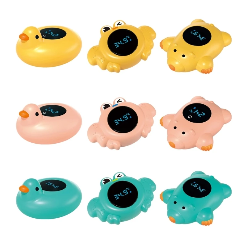 J15U Adorable Bear Duck Shaped Digital Water Thermometers Fast Readout For Infant Bath Safety Temperature Monitor Tool