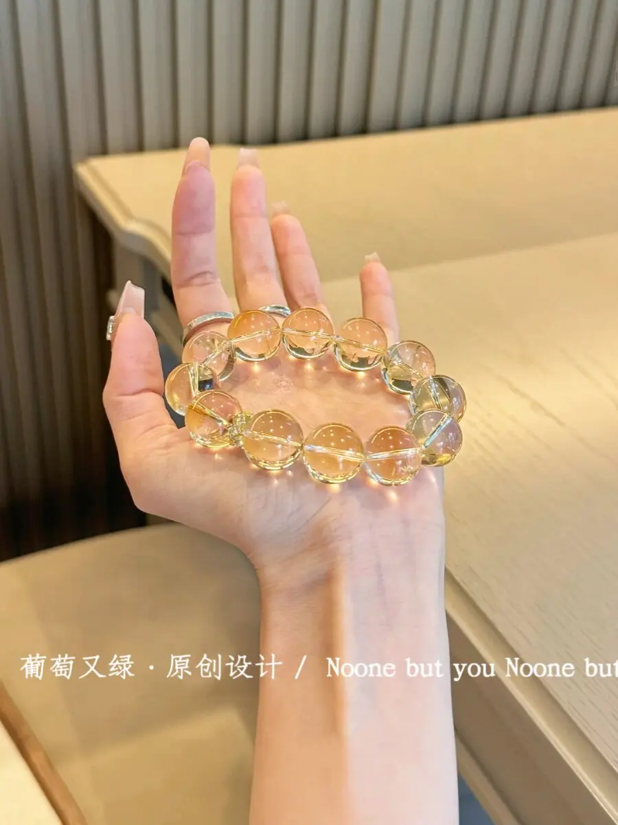 

Браслет из цитрина: Счастливый, прозрачный, бразильский, желтый, высококачественный