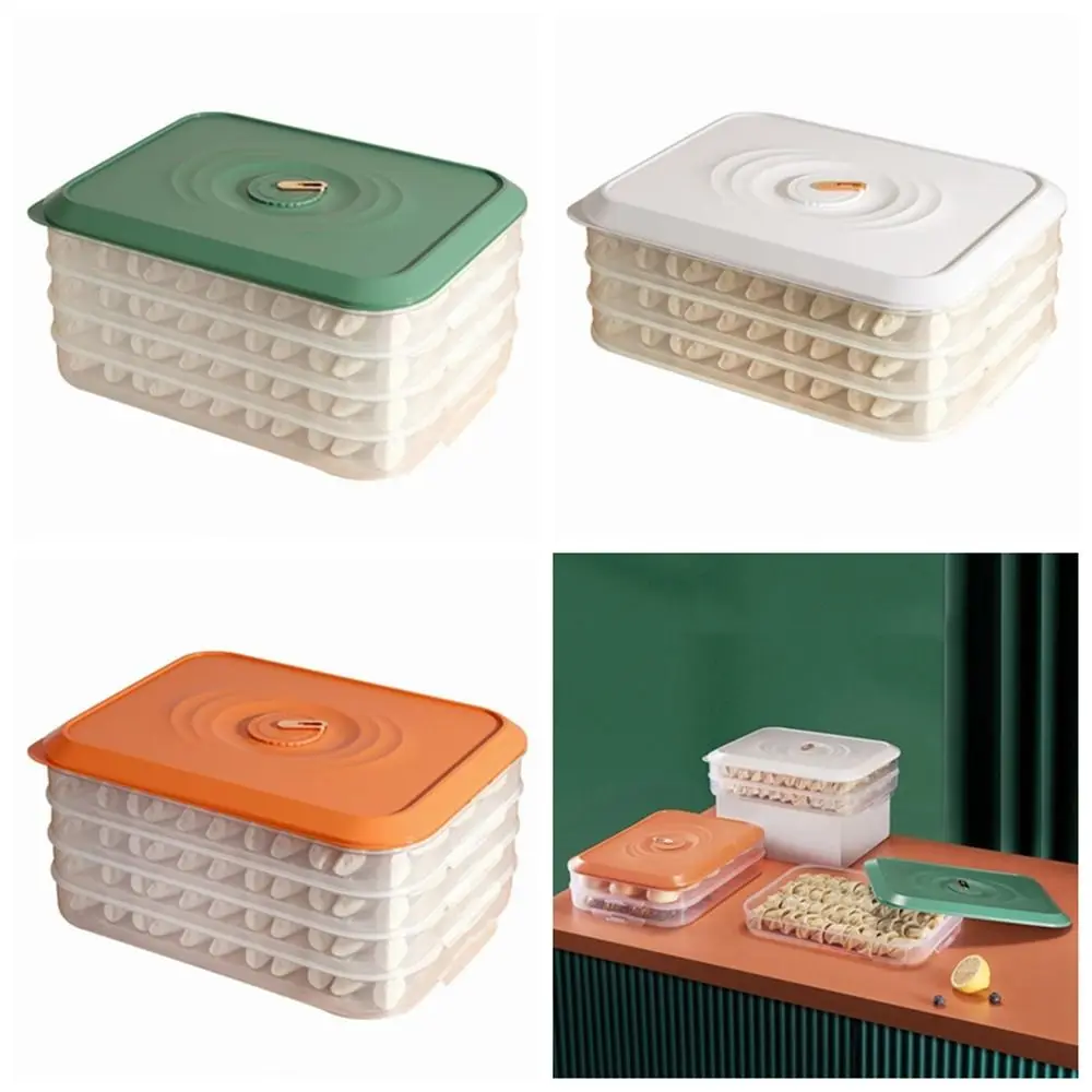 Multilayer Dumpling Box Transparent Stackable Egg Frozen Box Plastic With Lid Refrigerator Storage Box Refrigerator