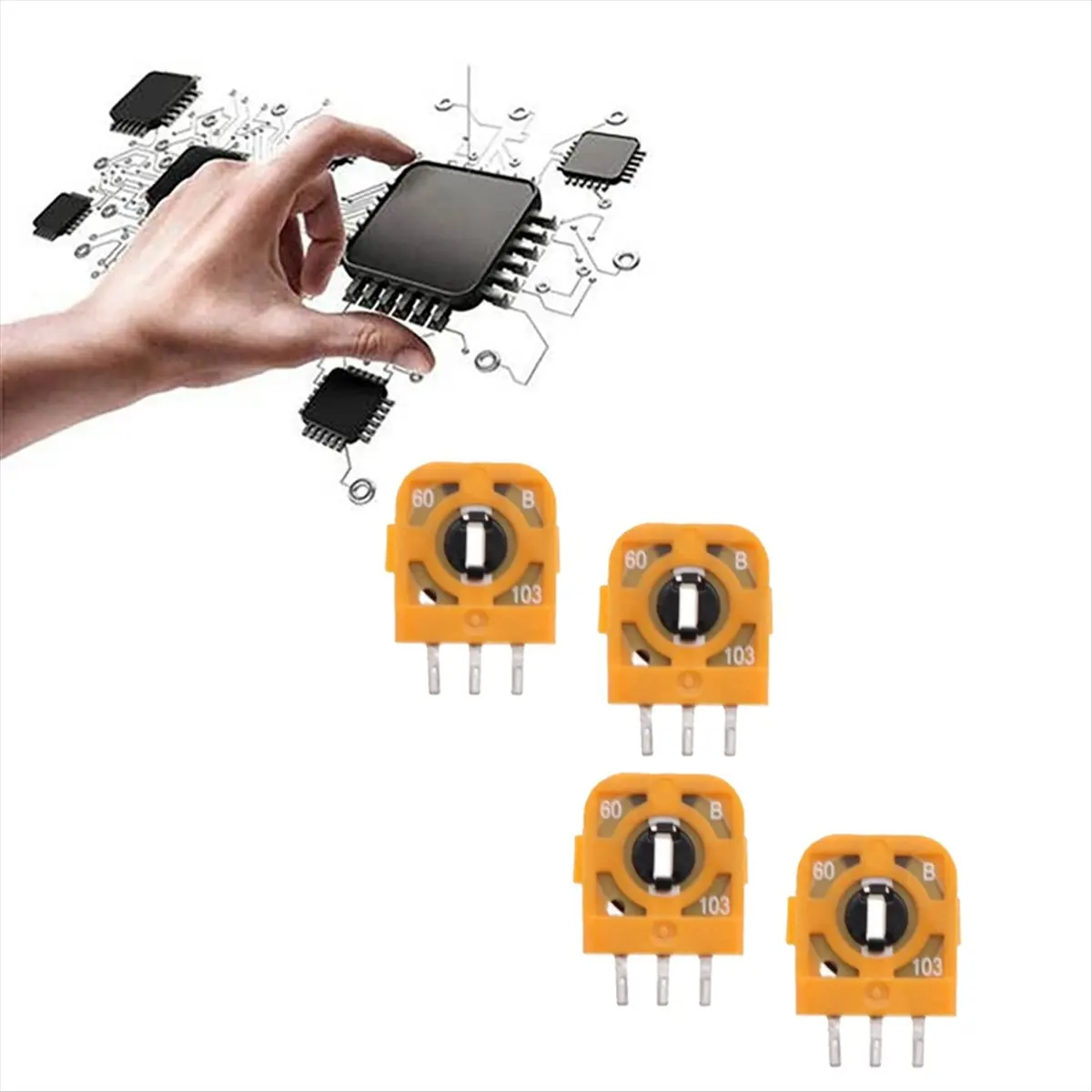 

[B63C] 50 шт. джойстик потенциометры комплект датчиков 10 кэна для контроллера PS4 3D резисторы оси джойстика ремонтная часть