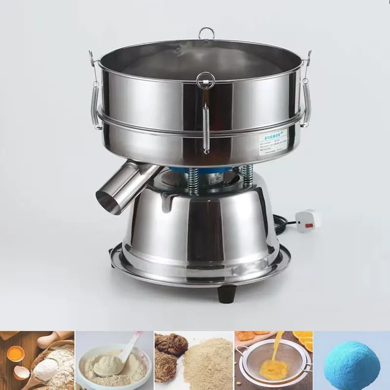 40cm 진동 스크린, 스테인리스 스틸 식품 전기 스크린, 분말 체질기, 여과 및 분리 스크린