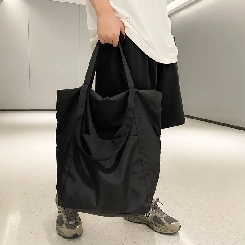 Ultra-large capacity Nylon cloth bag female Travel shoulder Tote bag Commuting simple big bagwaterproof