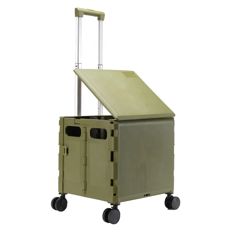 DWL Portable Express Picnic Cart Hand Rod Cart Trailer Aluminum Trolley Folding Shopping Cart Luggage With Detachable Wheel