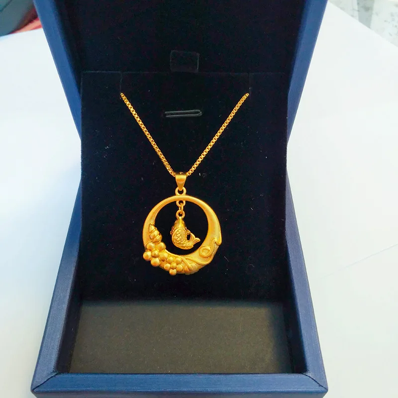 

Unisex 24K Gold AU999 Lucky Dragon Gate Necklace | Magnetic detachable arch with poetic inscriptions
