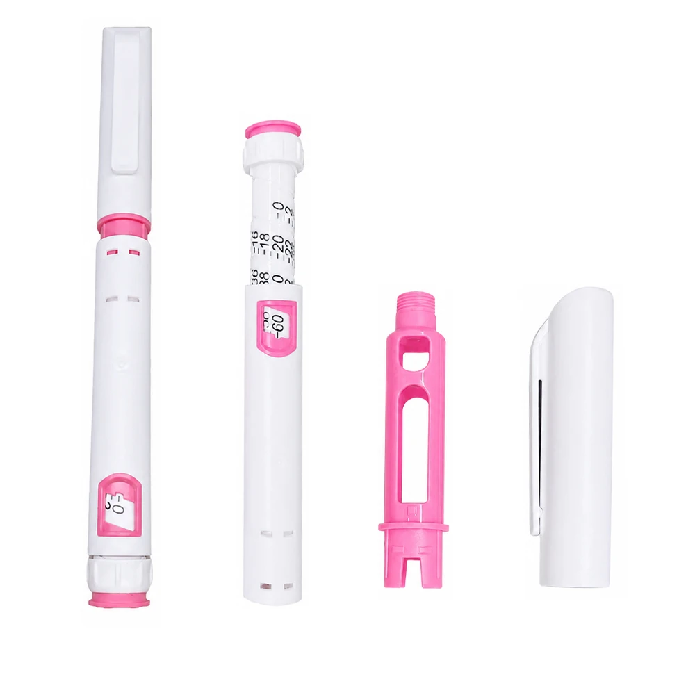 10Pack Sakura Pink Blue 0-60IU Precise Dosing Disposable Injection Pen Peptide Pen Compatible with 3ML Cartridge 31G 32G Needle