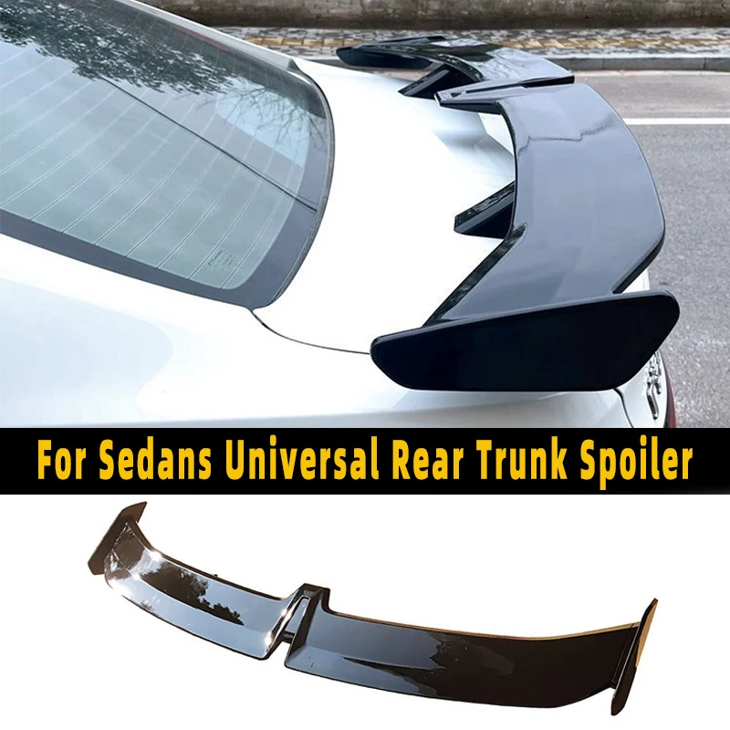 

Suitable For BMW E90 F10 F30 Audi GT Style Sedans Universal Rear Trunk Spoiler Wing Body Kit Punch Free Installation Accessories