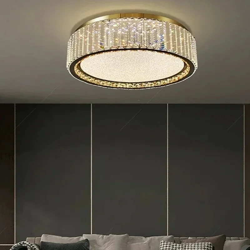 Premium Luxury Crystal Modern Ceiling Lamps Bedroom Living Room Dining Room Kitchen Home Decoration Accessories Rotundity Light