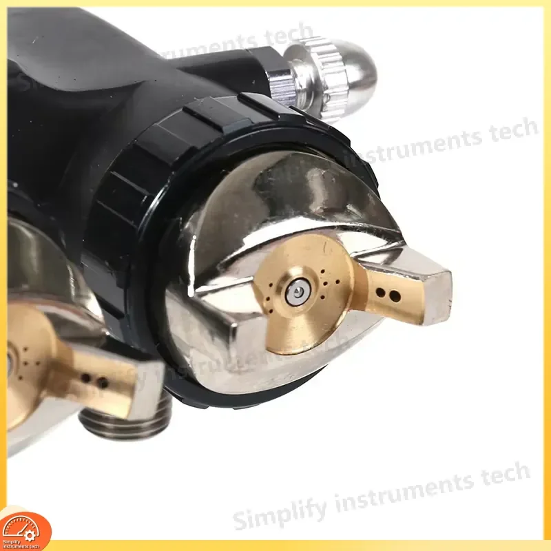 PT-30  Spray Gun Double Nozzle Dual Head 2 Component Airbrush Silver Nano Chromium Paint Sprayer Professional Automotive
