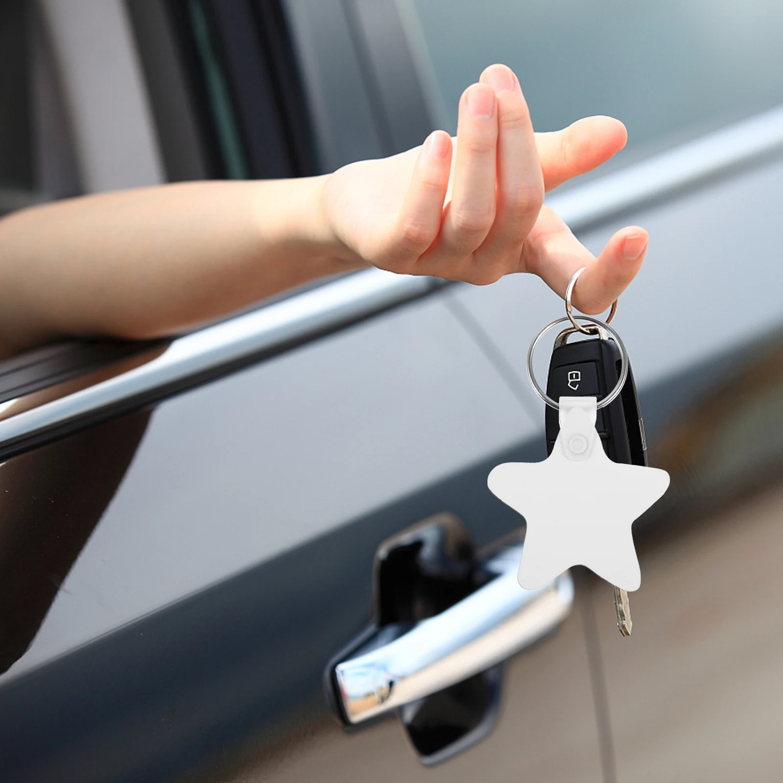 

10pcs Sublimation Keychain Keychains Sublimation Blanks Bulk Handicraft DIY Star Shaped Wooden Board Art Supplies Gifts