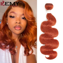 Body Wave Human Hair Bundles Brazilian 100% Human Hair Weave Bundles 350 Orange Ginger Colored Remy Hair Extension 1/3/4 PCS