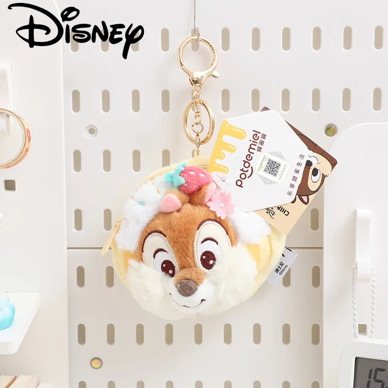 Disney Spring Cherry Blossom Series Chip 'En' Dell Plush Toy Male Pendant Kawaii Kip 'En' Dale Plush Doll Coin Purse Keychain