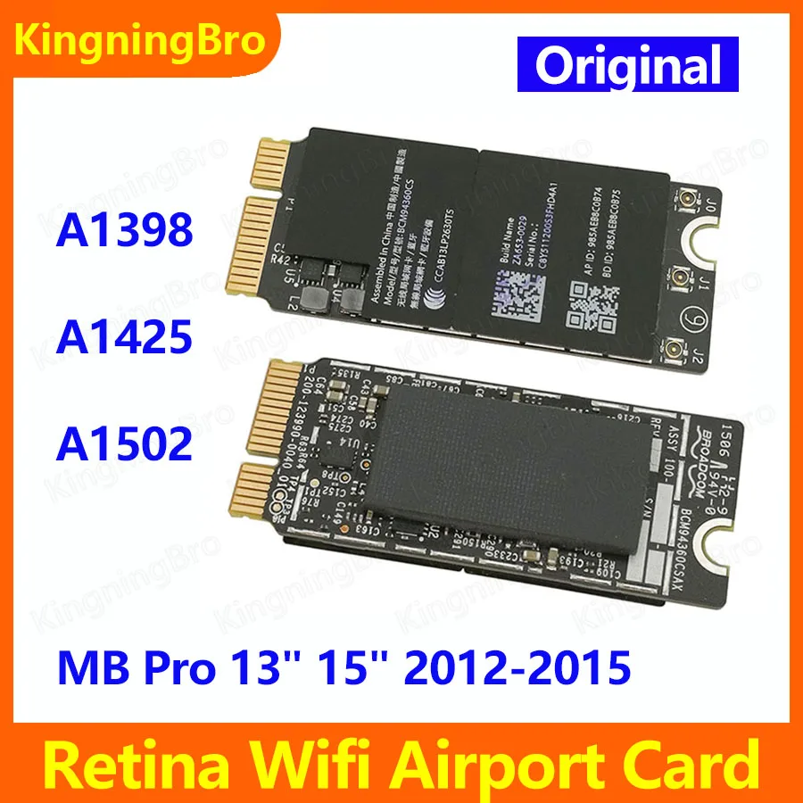 Оригинальная карта для Macbook Pro Retina 13 дюймов 15 дюймов A1398 A1425 A1502 Wi-Fi Airport 2012 2013 2014 2015 год