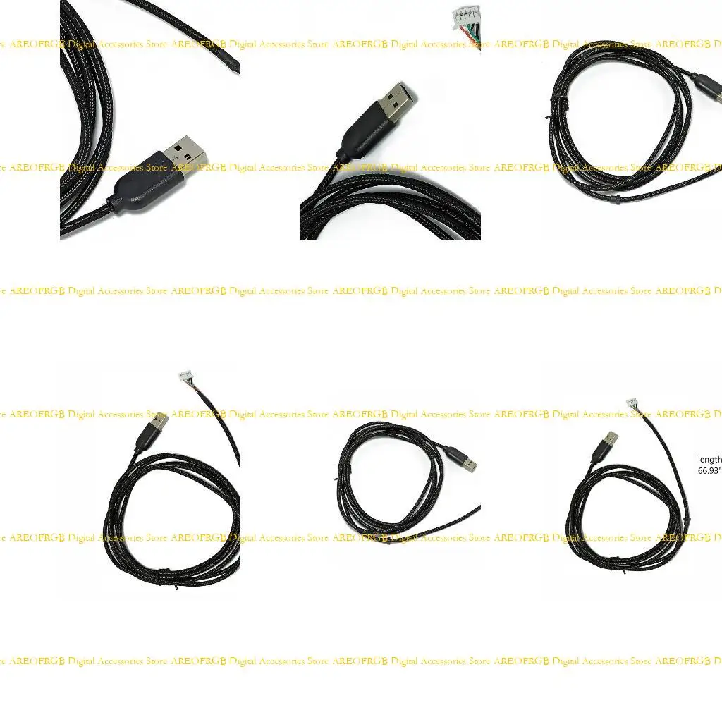 

E21E 2M USB Mouse Cable Umbrella Rope Line for G600 Gaming Mouse Wire 1.7-2M