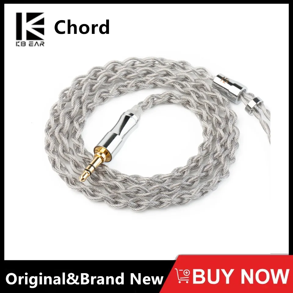 

KBEAR Chord 6N Graphene+4N OFC Silver-plated Mixedly Braided Upgrade Cable With MMCX/2Pin Connector Earphone Wire Accessory