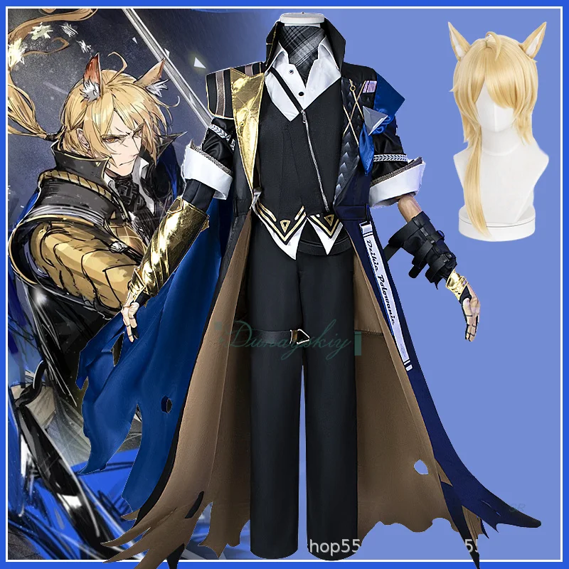 

Игра Arknights Młynar (Lynar) New Skin Косплей Костюм - Мужская куртка, пальто, брюки, толстовки, парик и обувь для ролевых игр и Хэллоуин