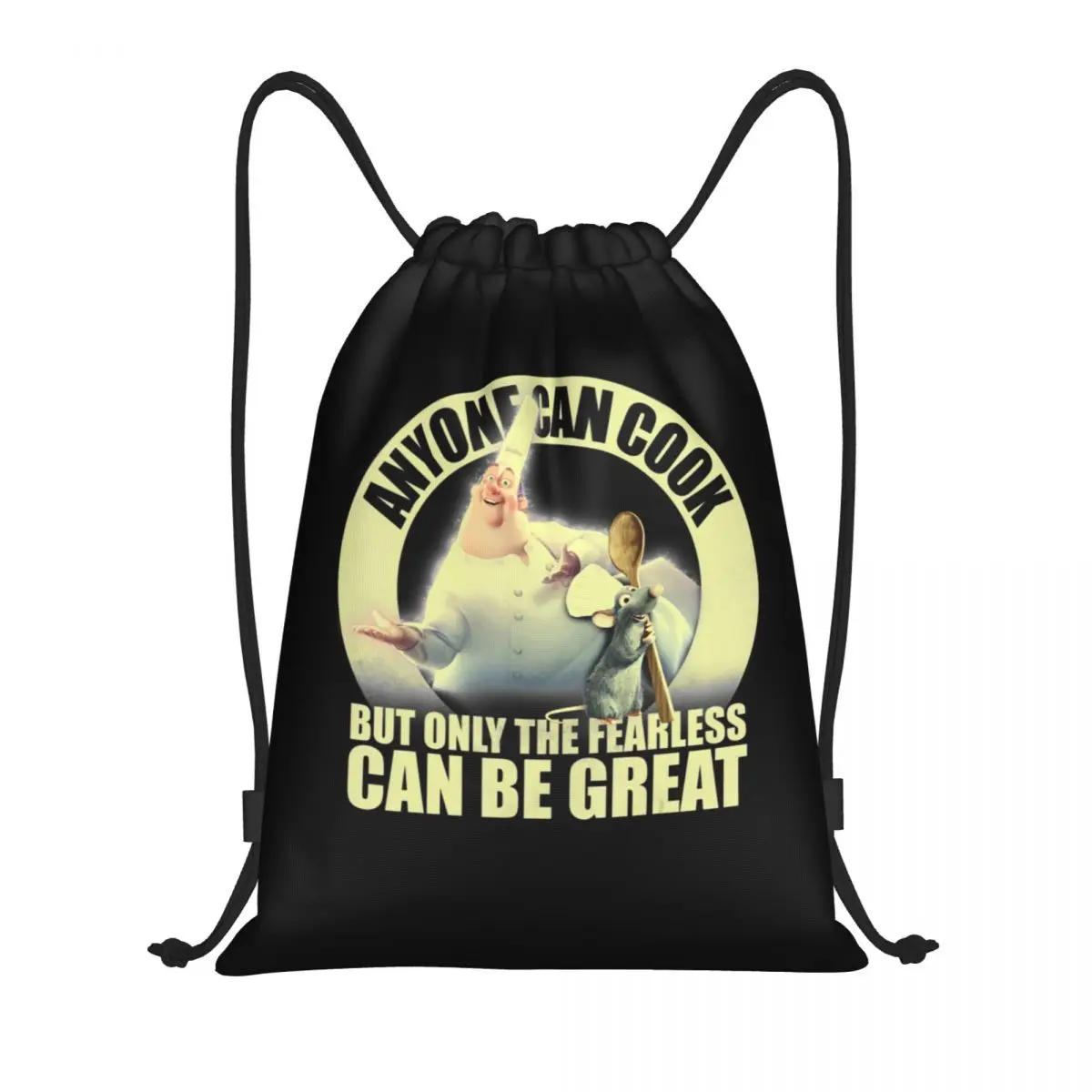 Ratatouilles Anyone Can Cook Drawstring Bag Women Men Foldable Gym Sports Sackpack Remy Shopping Backpacks