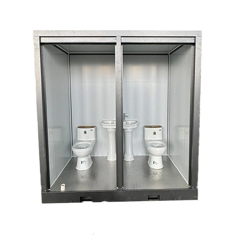 DSA  Simple Outdoor Factory Double Toilet Mobile Toilet Shandong Linyi Wholesale Countryside Portable