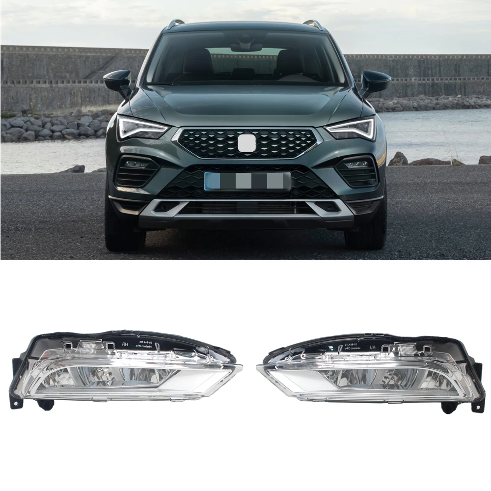 

Front Bumper LED DRL Daytime Running Lights Fog Light Lamp 575941699B 575941700B For Seat Ateca 2020 2021 2022