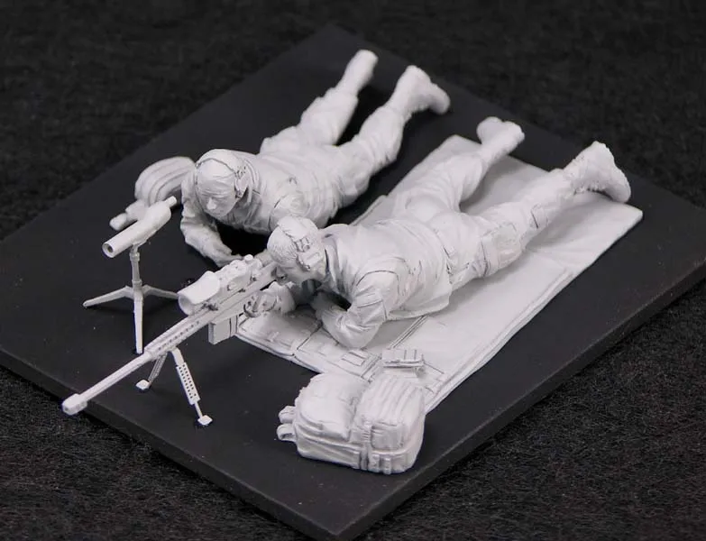 Kits de modelos de ensamblaje de figuras de resina a escala 1/35, escultura en miniatura de Hobby moderno, equipo de francotirador estadounidense sin montar y sin pintar