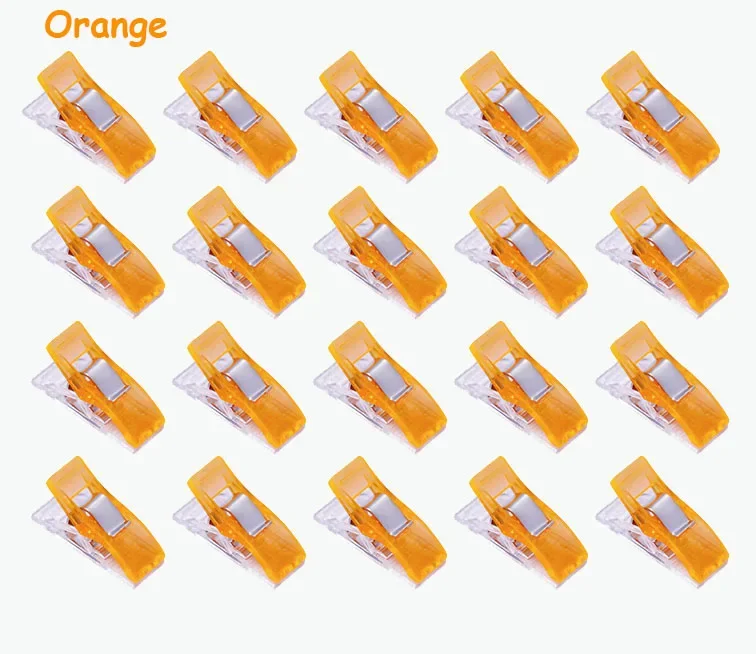 50Pcs/lot Multipurpose Sewing Clips Transparent Colorful Binding Clips Plastic Craft Quilting Clip Craft Clamps Sew Cloth Clips