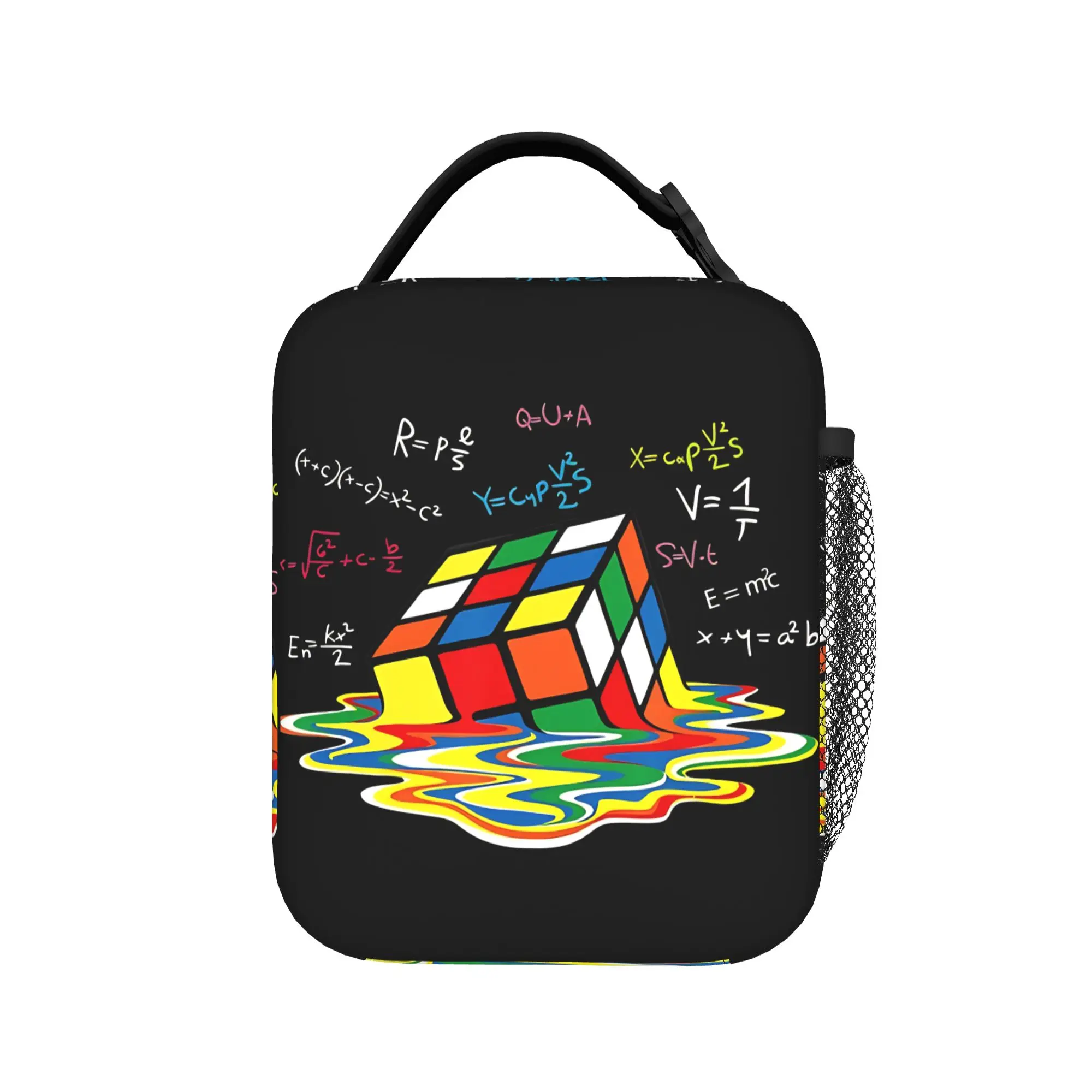 Math Melting Cube Funny Rubix Rubics Player Cube Melt Lunch Bag  Lunch Box For Child Thermal Lunch Bags Convenient Cooler Bag