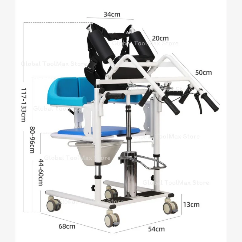 Hydraulic Lifting and Shifting Machine    for Bedridden Elderly Toilet for Assisting Paralyzed Patients