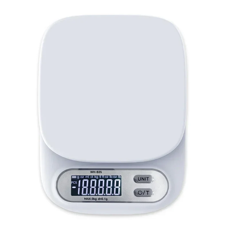

7kg 1g Surface Waterproof Digital Kitchen Scales 3kg 0.1g Accuracy USB Rechargeable Weighing Balance Mul-ti Unit Food Cook Scale