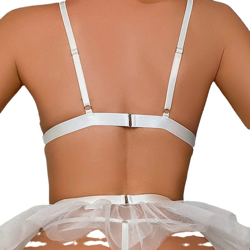 

Сексуальное нижнее белье, женская пижама, белое кружевное марлевое многосекционное нижнее белье для женщин, женская одежда для сна, пояса, бюстгальтер, ночная рубашка, одежда