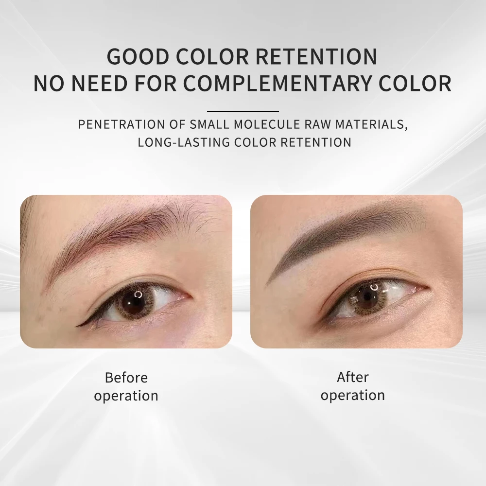 AIMOOSI Eyebrow Micropigmentation 18 Colors Semi Permanent Makeup Pigment for Eyeliner Organic Black Brown Tattoo Ink Supplies