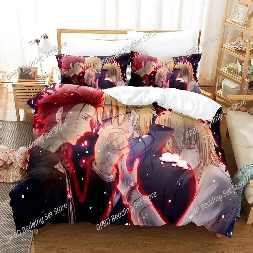 Anime K project Mikoto Suoh No Blood! No Bone! No Ash! Comfortable Duvet Cover Pillowcase Bedding Set Decoration Home Textile
