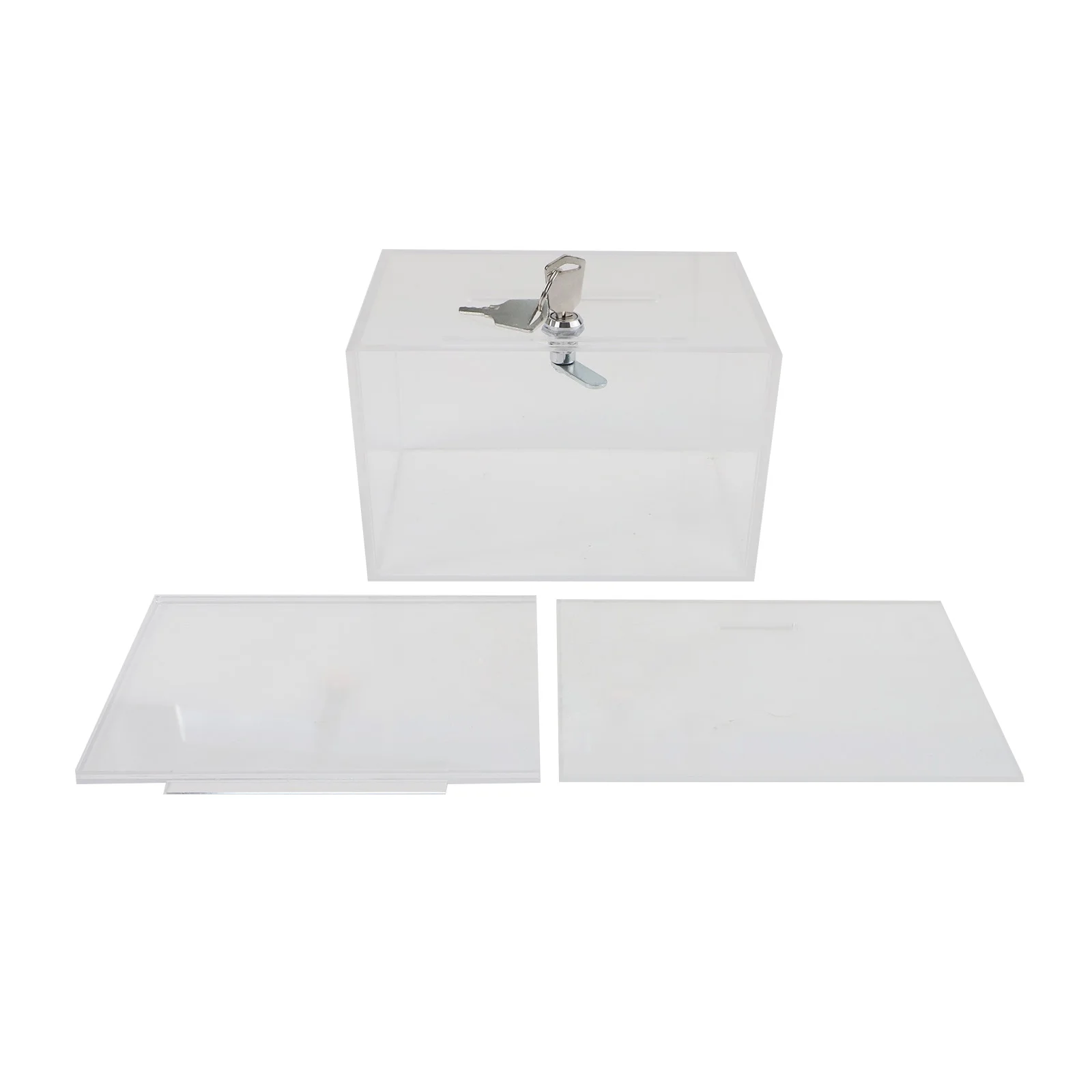 Donation Box Portable Donation Box Clear Ballot Box Multi-Purpose Use Reliable Locking System Suitable For Voting Events