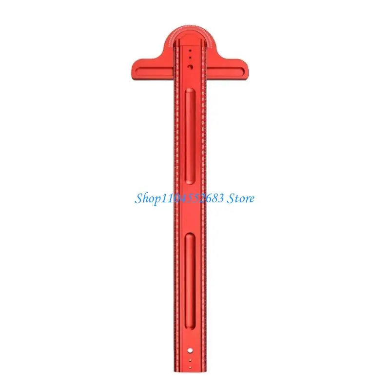 Y6GD Aluminum Scribing Square Ruler T Type Ruler Protractor Multifunctional Construction Ruler Positioning Scribing Ruler