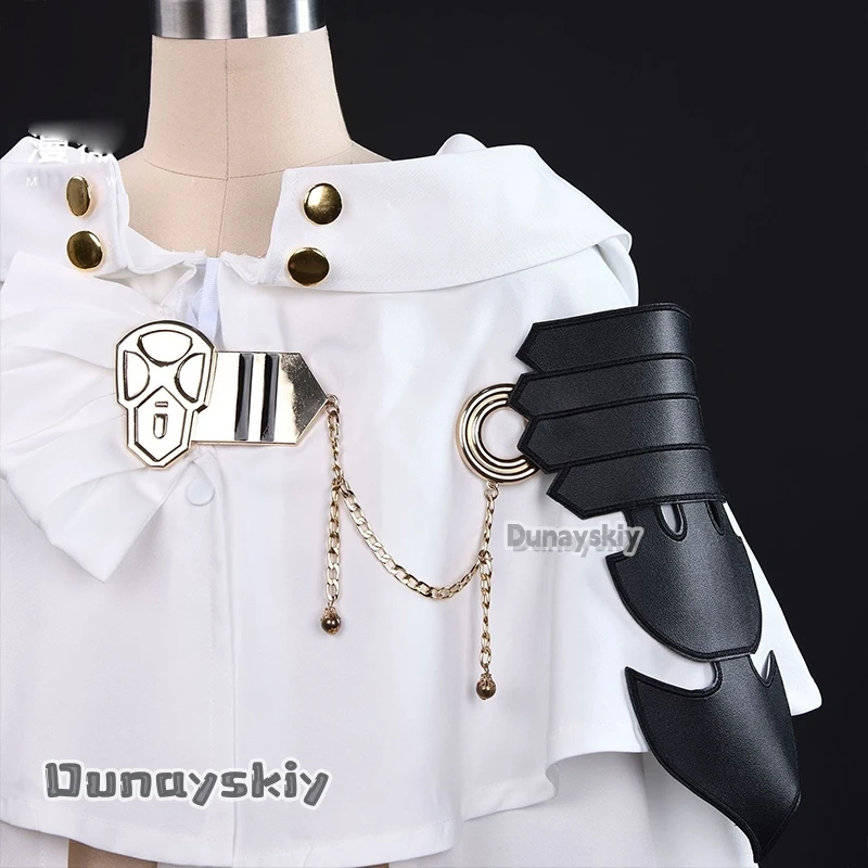 أزياء أنيمي ساروف أوف ذا إند هياكويا ميكايلا التأثيرية 9.84 بوصة إكسسوار مجوهرات كيب أبيض ملابس لحفلات الهالوين للجنسين