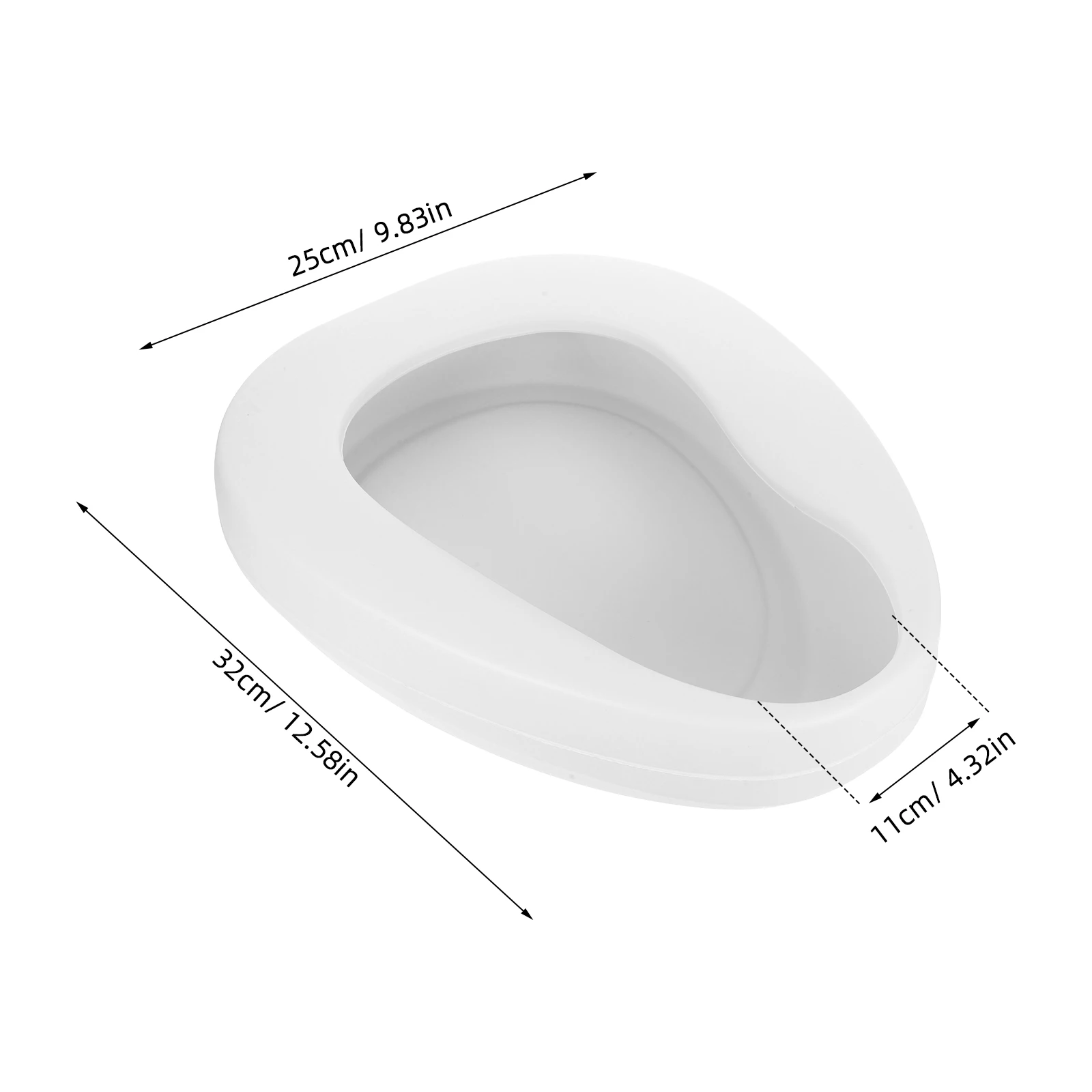 Bedpan سرير بلاستيكي محمول لكبار السن يستخدم مستشفى المرضى مانعة للتسرب حاوية البول غرفة وعاء قعادة الطوارئ ل #3