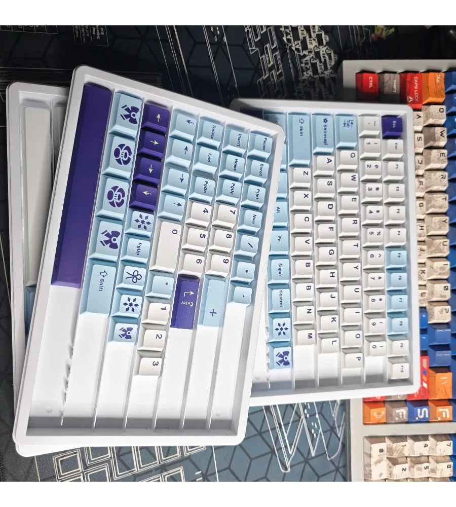 Egret keycaps are thickened material: 1.8 mm thick original factory height five-sided sublimation keycaps
