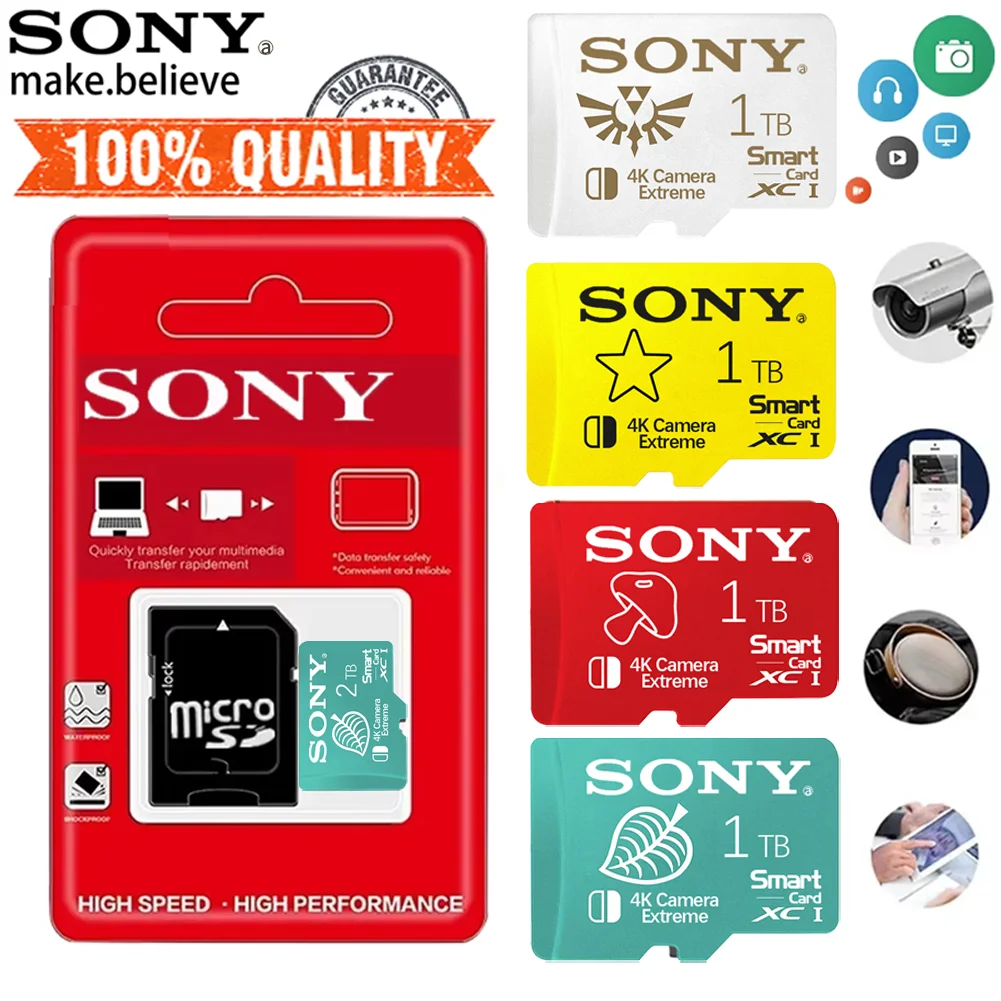 SONY 2TB 1TB Micro TF/SD Card Class 10 SD Card 256GB Memory Card 128GB 512GB TF Card Free For Shipping Cameras /tablet/Drone