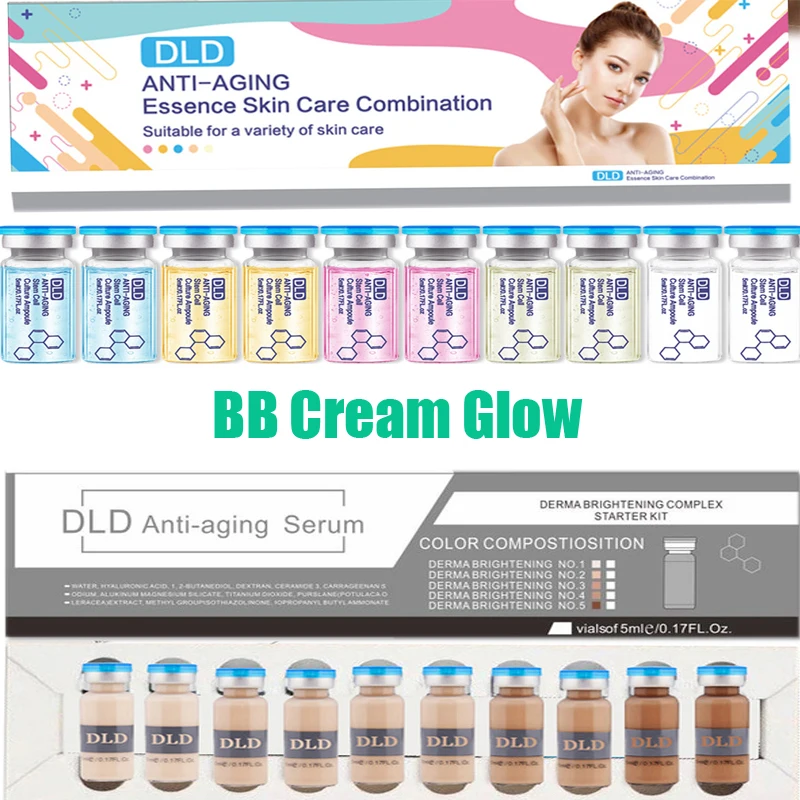 

BB Cream Glow Hyaluronic Acid Starter Kit Dermawhite Facial Skin Care Whitening Anti-Aging Serum Foundation