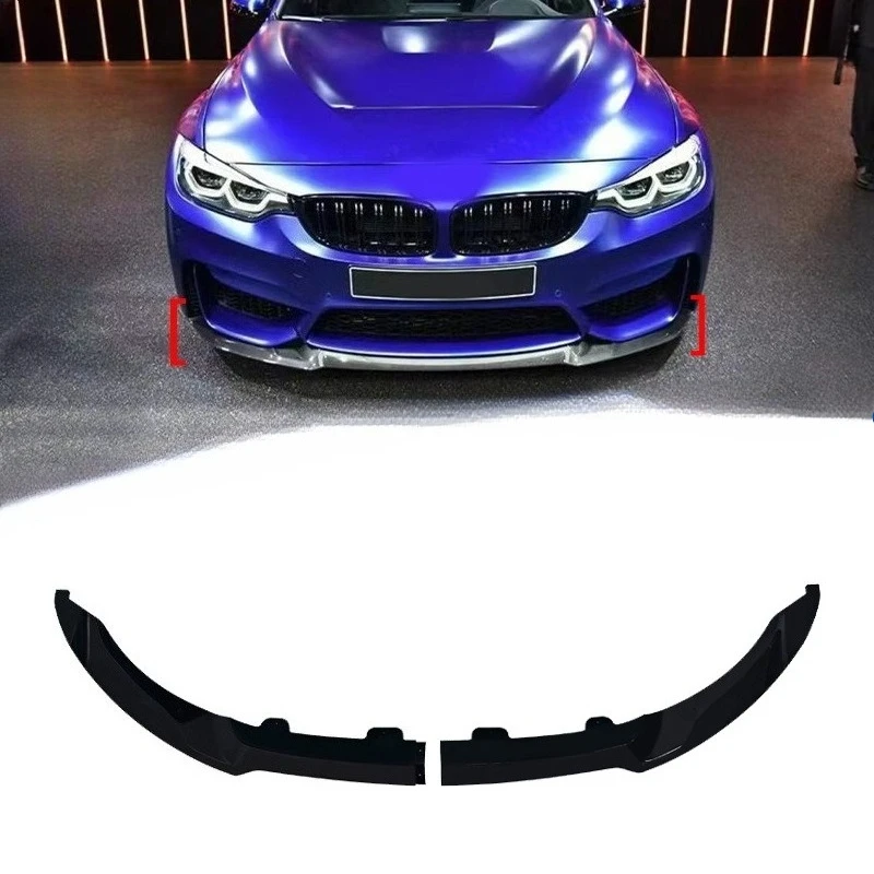 

For BMW M3 F80 2013-2019 Premium Competition Style 2-Piece Front Lip Spoiler Direct Fit Exterior Styling Body Kit Upgrade Parts