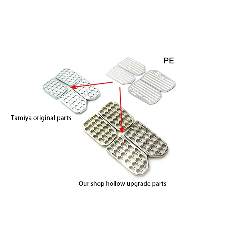 Metal Decorate Pedal PE Upgrade for 1/14 Tamiya RC Truck Trailer Tipper Scania 770S 56368 Car Diy Parts