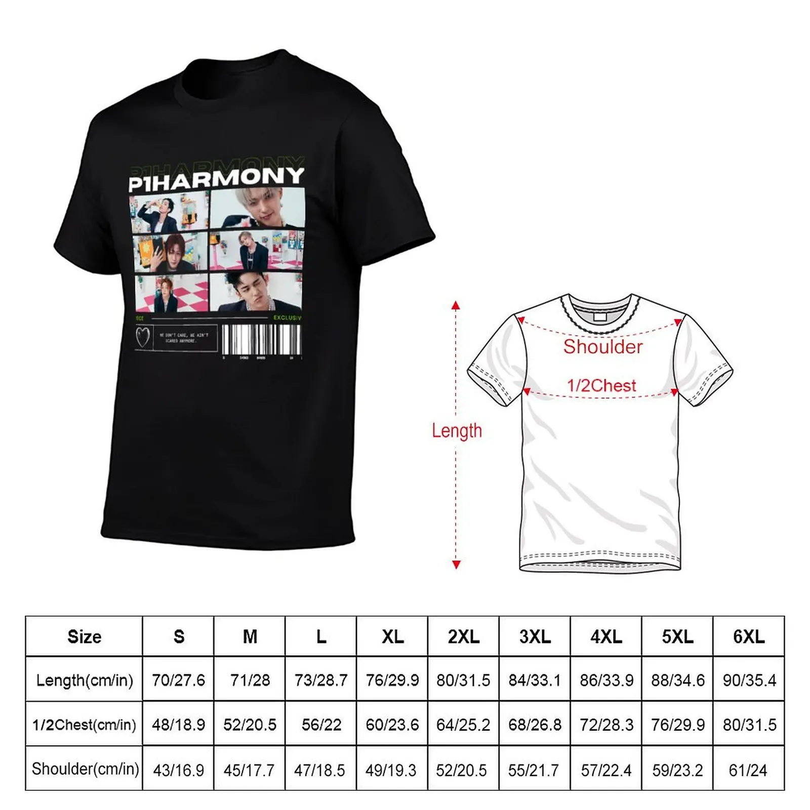 P1Harmony band P1ece Exclusive T-Shirt cotton t shirts man 100% t shirt for man 100 percent cotton anime tshirt T-Shirt