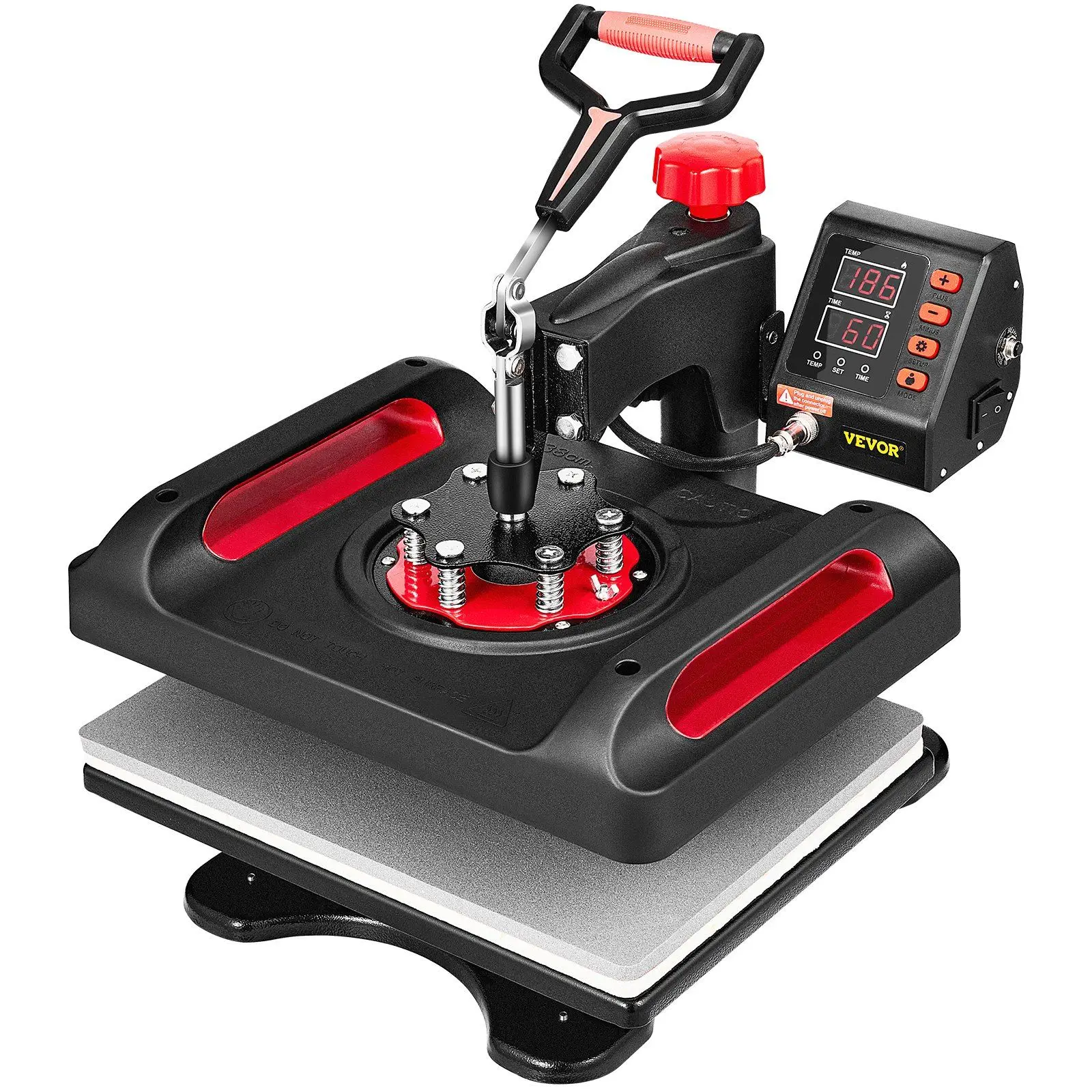 

11-in-1 Digital Heat Press, 12x15 Inch Clamshell with 360° Swing Away & Dual-Tube for Precise Transfers