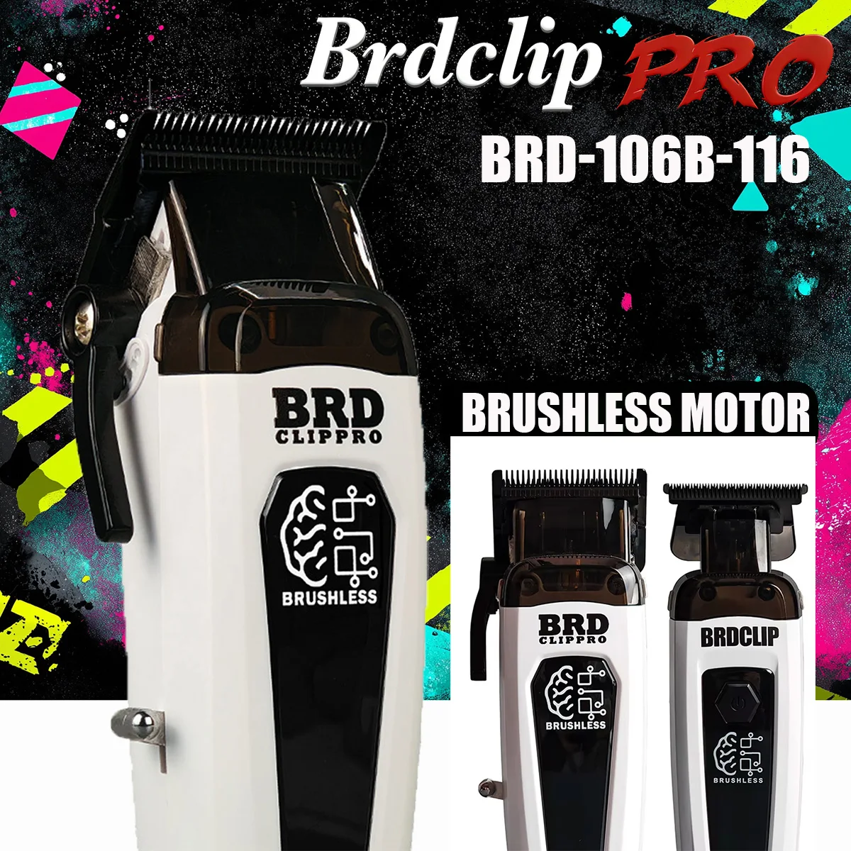 

Профессиональный набор для стрижки волос BRDCLIP: машинка для стрижки с бесщеточным двигателем и триммер для фейда, для салонов и парикмахерских