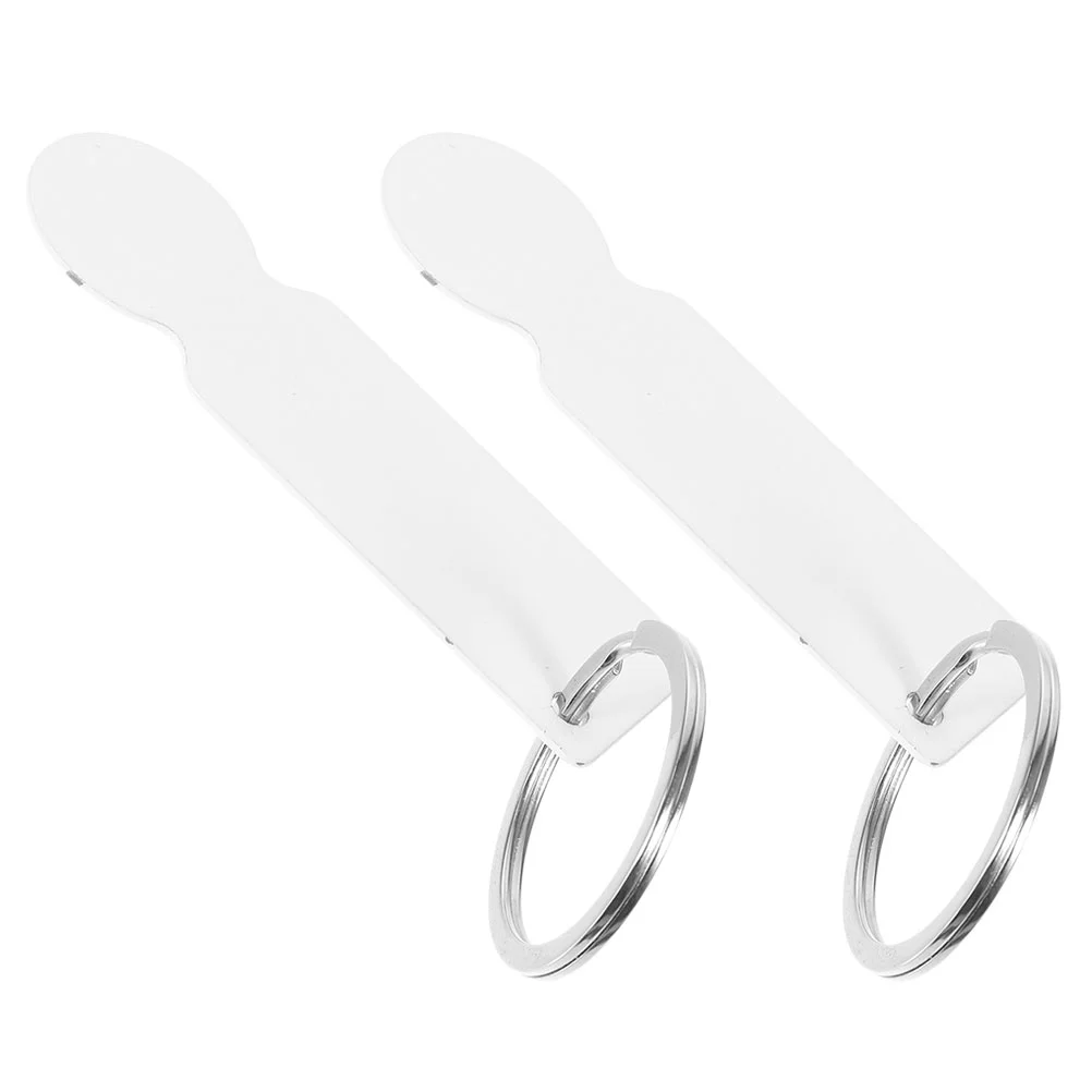 Cart Token Shopping Keychains Metal White Stainless Steel Portable Trolley Openers