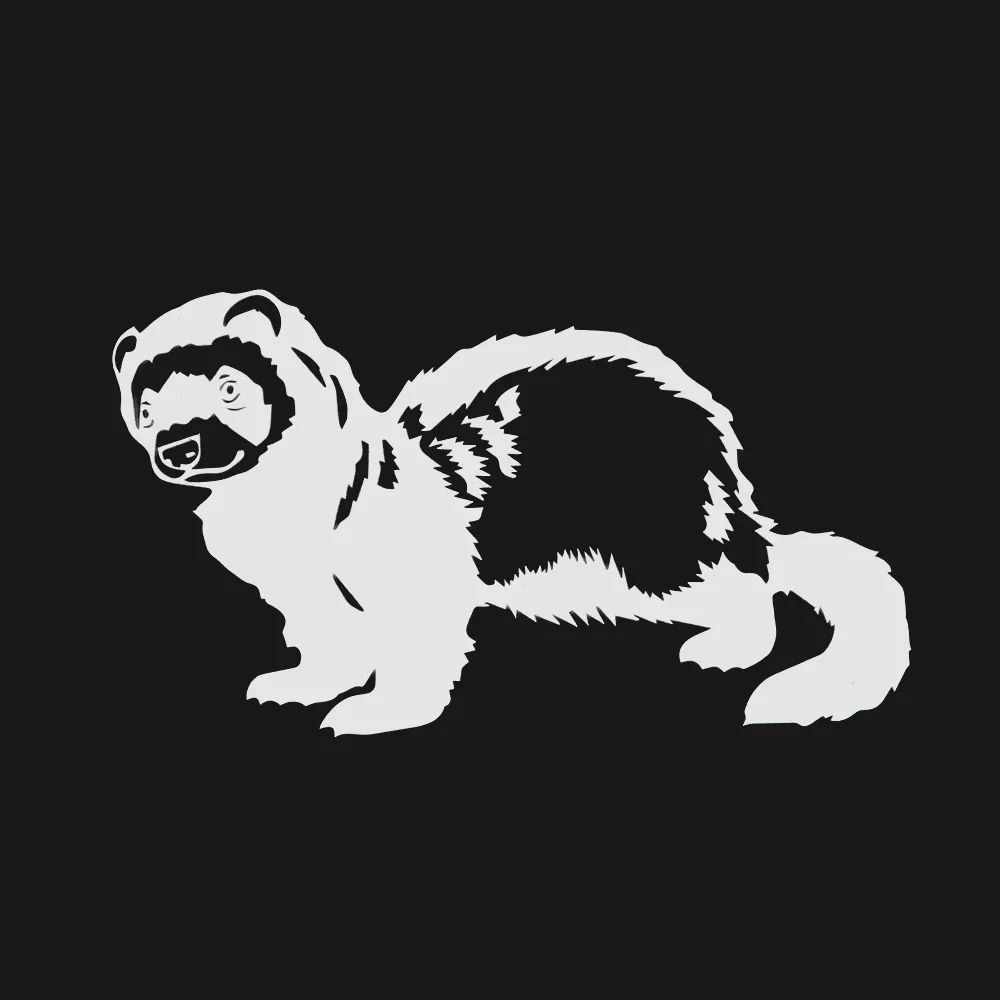 

Personality Creativity Car Sticker High Quality Ferret Wild Animals Pvc Red/Black/White/Silve/Laser,22cm*13.5cmcm