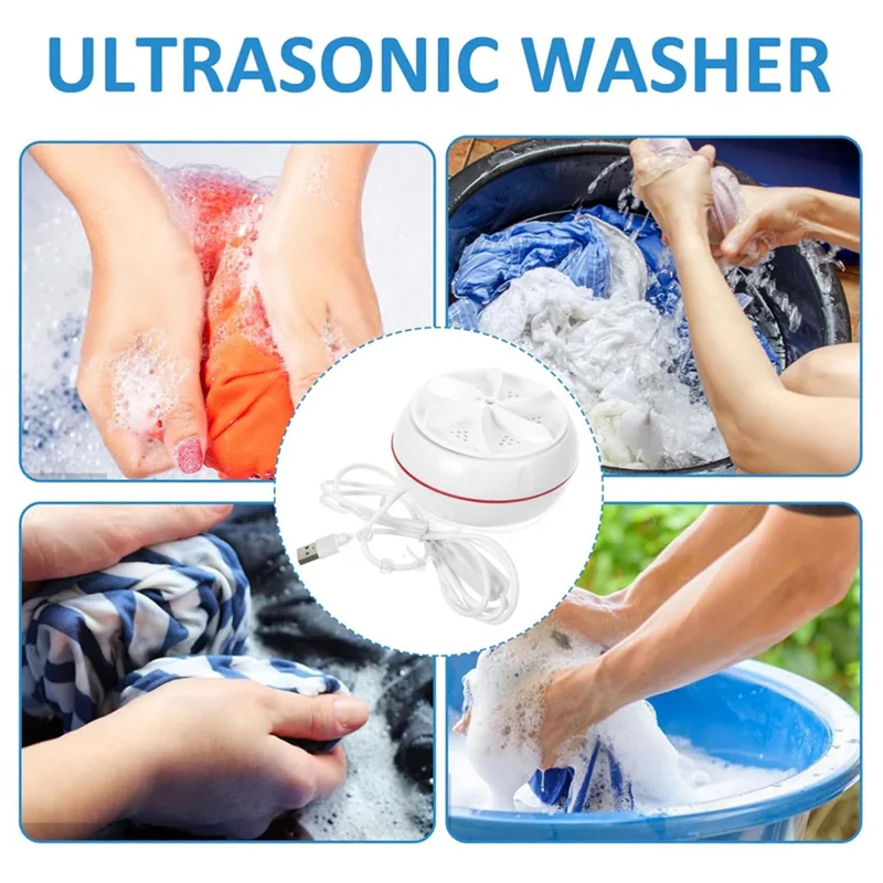 TAIGH-USB Powered Ultrasonic Turbo Portable Washer Mini Washing Machine For Home Business Travel College House RV