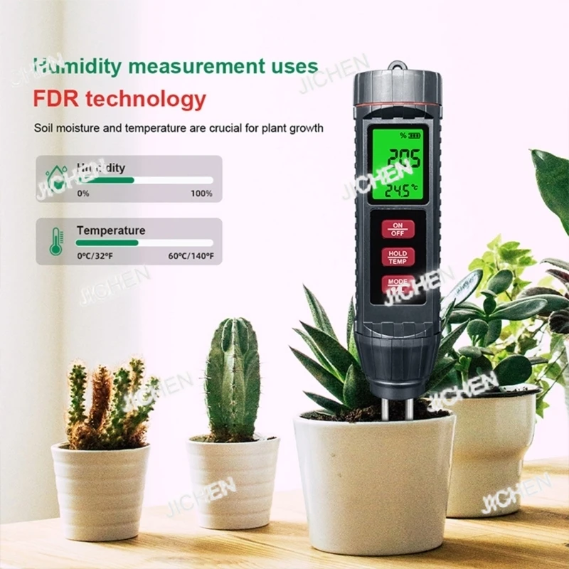 

Neu Easy to Use Soil Moisture Temperature Conductivity Tester with LED Display