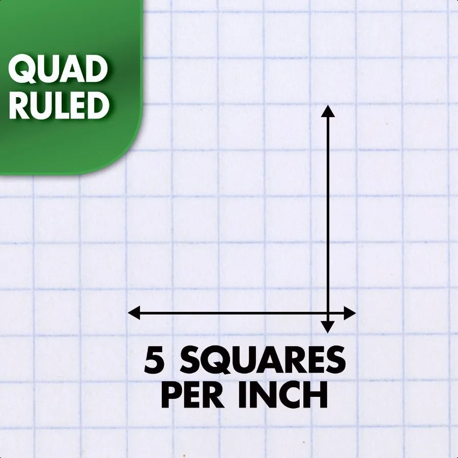 Spiral Notebook 1 Subject Graph Ruled Paper 71 2 x 101 2 100 Sheets Green 05676AC5