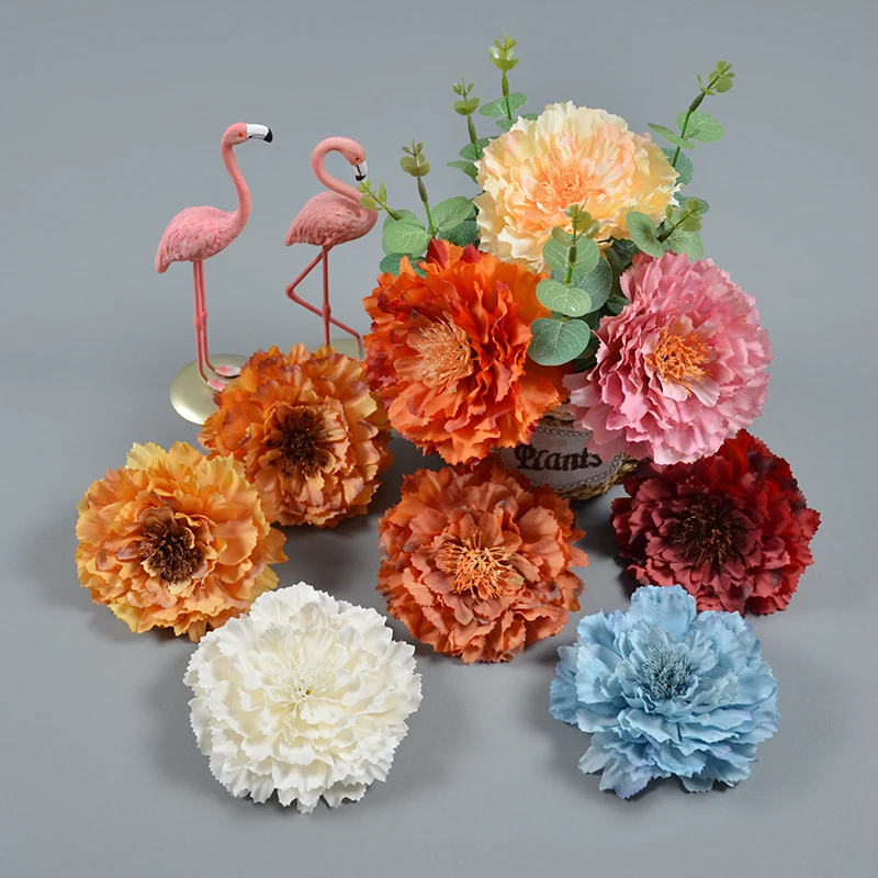 2 sztuk 12CM 10COLORS piwonia ze sztucznego jedwabiu kwiat głowy dla DIY ściana ślubna Arch tło artykuły do dekoracji na imprezę wystrój domu