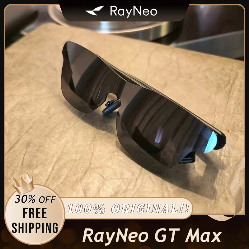 RayNeo GT Max Flagship AR Smart Glasses, 59° FOV Native 3DoF Micro-OLED 267" Giant Screen Dolby Vision HD Private Cinema Glasses