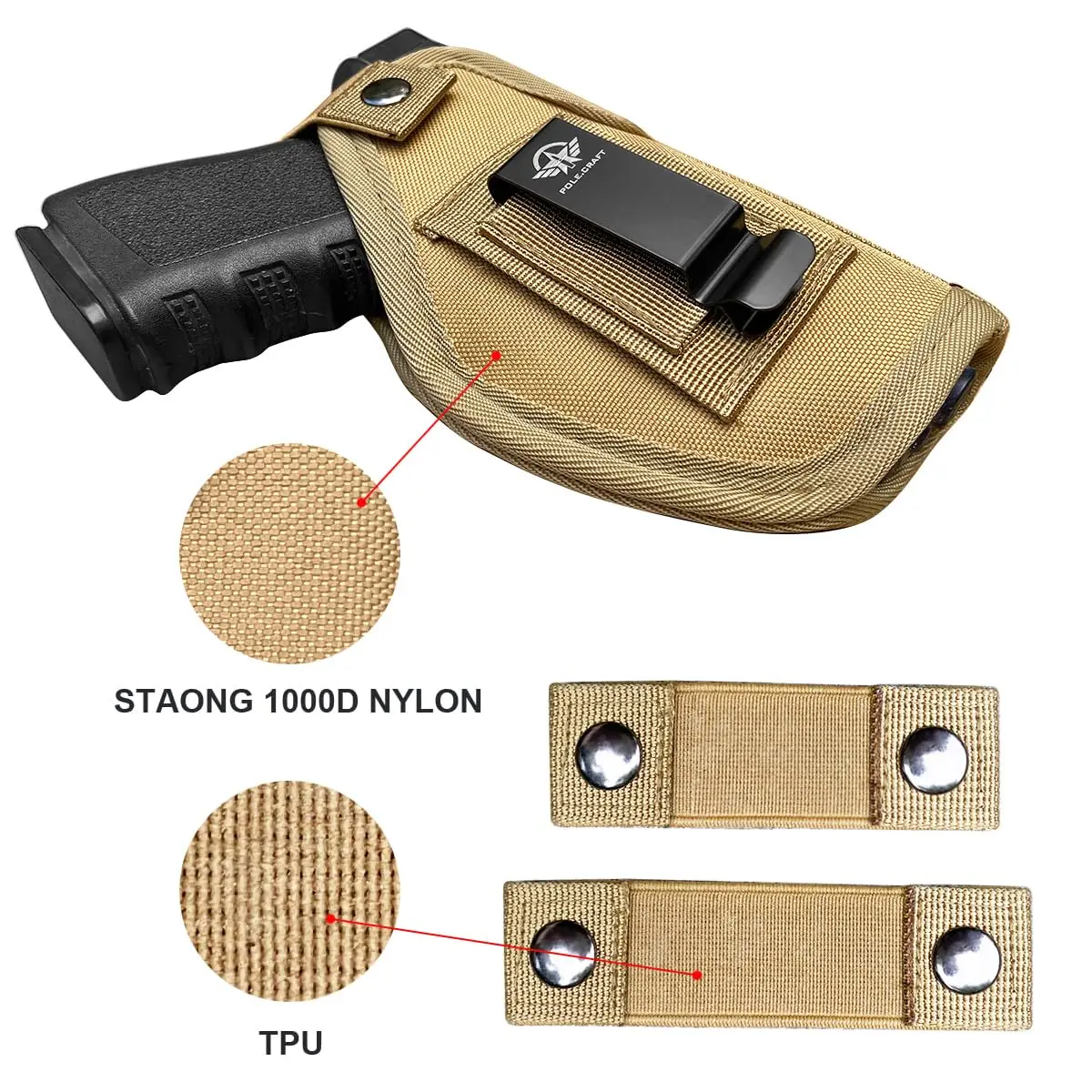 البصريات IWB قطع الحافظات ، غلوك 19 ، 17 ، 43X-توروس G2C ، G3C ، G3 - Sig Sauer - S & W ، درع M & P 9 ، 40-20